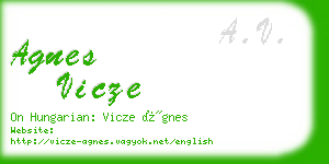 agnes vicze business card